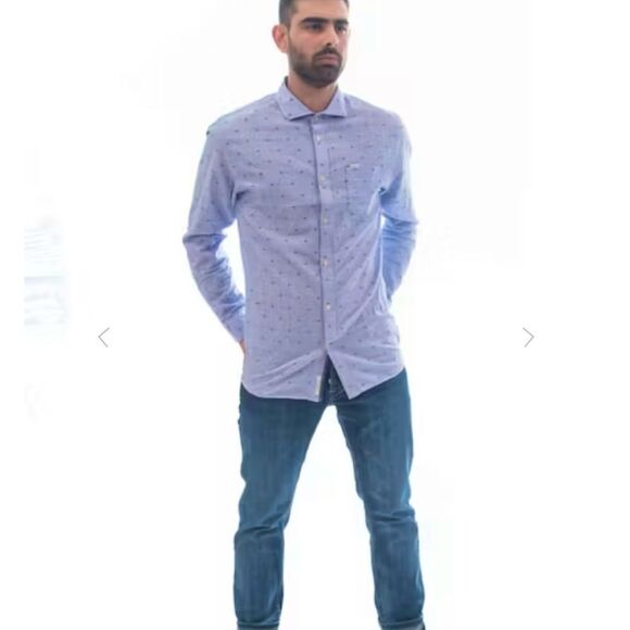 Pepe Jeans Floral Poplin Button Down Shirt - Size Medium - Picture 10 of 10